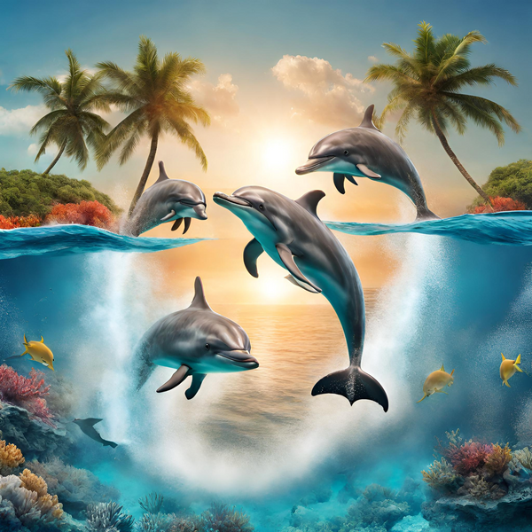 Dolphin … - Full Coverage of Diamonds - Made to Order - round or square - poured glue or Double sided Tape Adhesive - Australian Company