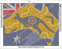 Australian and Aboriginal flag  … Full Coverage of Diamonds - Made to Order - round or square - poured glue or Double sided Tape Adhesive - Australian Company