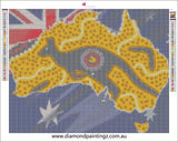 Australian and Aboriginal flag  … Full Coverage of Diamonds - Made to Order - round or square - poured glue or Double sided Tape Adhesive - Australian Company