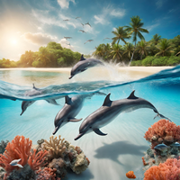 Dolphin … - Full Coverage of Diamonds - Made to Order - round or square - poured glue or Double sided Tape Adhesive - Australian Company
