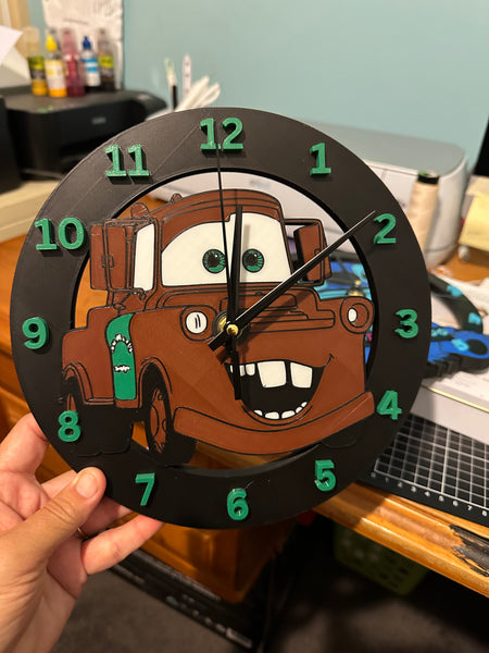 Mater cars Wall Clock