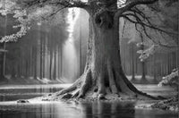 Black and White Large Tree  … Full Coverage of Diamonds - Made to Order - round or square - poured glue or Double sided Tape Adhesive - Australian Company