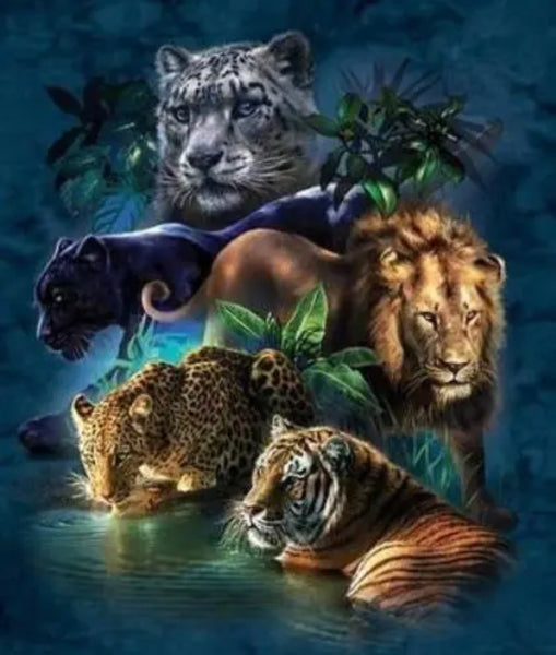 Big Cats lion tiger leopard  … Full Coverage of Diamonds - Made to Order
