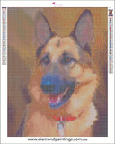 German shepard Dog  … Full Coverage of Diamonds - Made to Order - round or square - poured glue or Double sided Tape Adhesive - Australian Company