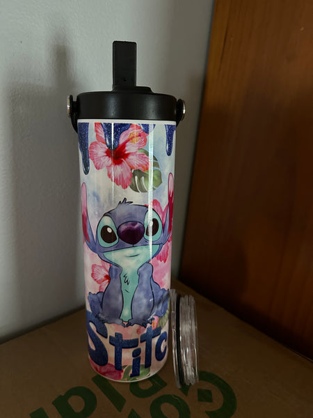 Tumbler and Drink bottle in one 590ml - stitch