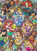 Princess Princesses stained glass … Full Coverage of Diamonds - Made to Order