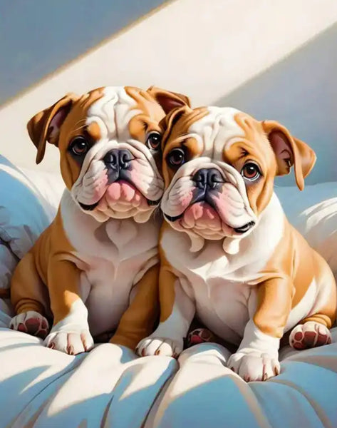 Dog … Full Coverage of Diamonds - Made to Order - round or square - poured glue or Double sided Tape Adhesive - Australian Company