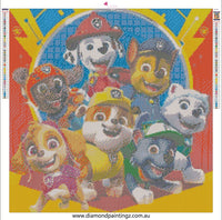 Paw patrol … - Full Coverage of Diamonds - Made to Order - round or square - poured glue or Double sided Tape Adhesive - Australian Company