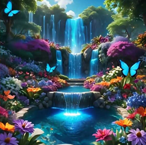Landscape butterfly … - Full Coverage of Diamonds - Made to Order - round or square - poured glue or Double sided Tape Adhesive - Australian Company