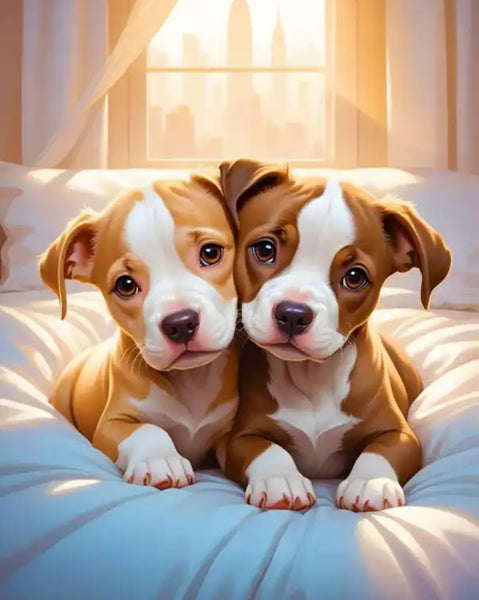 Dog … Full Coverage of Diamonds - Made to Order - round or square - poured glue or Double sided Tape Adhesive - Australian Company