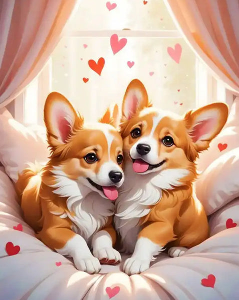 Dog … Full Coverage of Diamonds - Made to Order - round or square - poured glue or Double sided Tape Adhesive - Australian Company