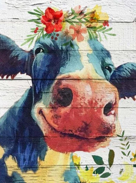 Colourful Cow … Full Coverage of Diamonds - Made to Order