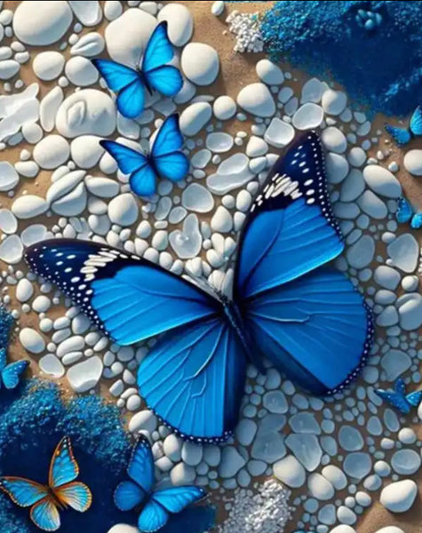 Blue Butterfly … Full Coverage of Diamonds - Made to Order - DIY Craft Kit