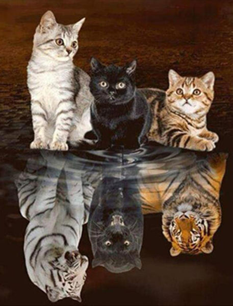 Big cats… Full Coverage of Diamonds - Made to Order