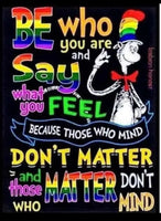 Cat in the hat quote rainbow gay saying be who you are … Full Coverage of Diamonds - Made to Order
