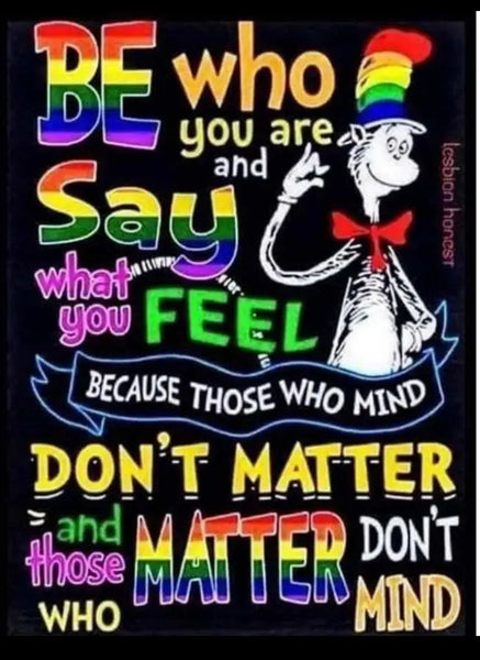 Cat in the hat quote rainbow gay saying be who you are … Full Coverage of Diamonds - Made to Order