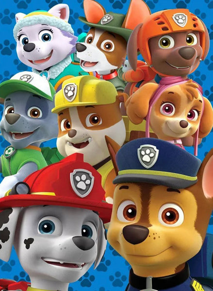 Paw patrol … Full Coverage of Diamonds - Made to Order - round or square - poured glue or Double sided Tape Adhesive - Australian Company
