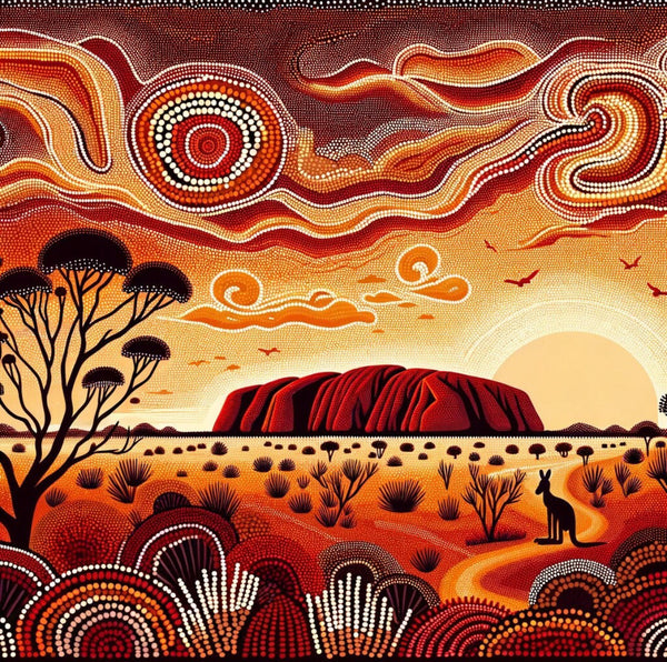 Aboriginal Design Uluru Ayres Rock … - Full Coverage of Diamonds - Made to Order - round or square - poured glue or Double sided Tape Adhesive - Australian Company