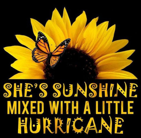 SunFlower sunshine saying … - Full Coverage of Diamonds - Made to Order - round or square - poured glue or Double sided Tape Adhesive - Australian Company