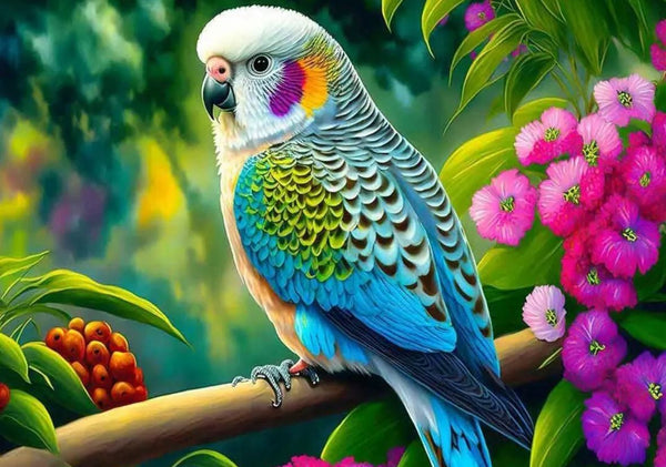 Blue budgie Bird Diamond Painting IN STOCK NOW FROM AUSTRALIA