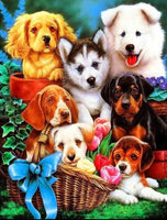 Dog … Full Coverage of Diamonds - Made to Order - round or square - poured glue or Double sided Tape Adhesive - Australian Company