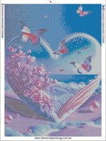 Beach butterfly heart … Full Coverage of Diamonds - Made to Order - round or square - poured glue or Double sided Tape Adhesive - Australian Company