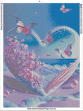 Beach butterfly heart … Full Coverage of Diamonds - Made to Order - round or square - poured glue or Double sided Tape Adhesive - Australian Company