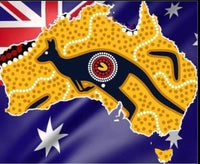 Australian and Aboriginal flag  … Full Coverage of Diamonds - Made to Order - round or square - poured glue or Double sided Tape Adhesive - Australian Company