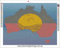 Aboriginal flag  … Full Coverage of Diamonds - Made to Order - round or square - poured glue or Double sided Tape Adhesive - Australian Company