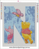 Letter N Bear Alphabet … Full Coverage of Diamonds - Made to Order - round or square - poured glue or Double sided Tape Adhesive - Australian Company