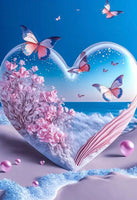Beach butterfly heart … Full Coverage of Diamonds - Made to Order - round or square - poured glue or Double sided Tape Adhesive - Australian Company
