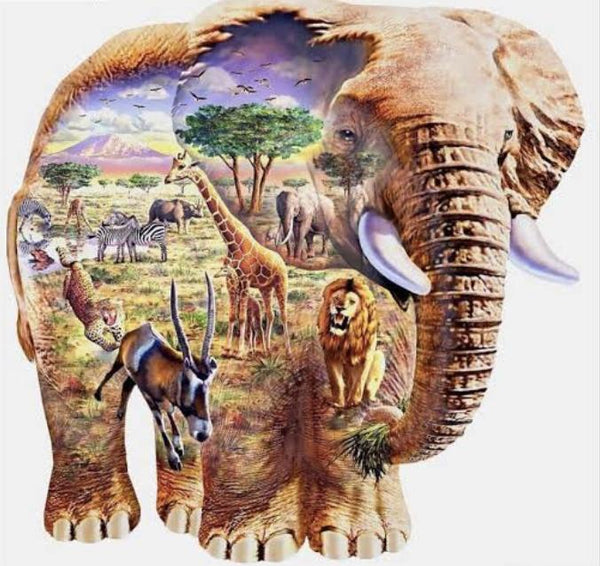 African elephant animal … - Full Coverage of Diamonds - Made to Order - round or square - poured glue or Double sided Tape Adhesive - Australian Company