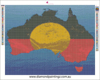 Aboriginal flag  … Full Coverage of Diamonds - Made to Order - round or square - poured glue or Double sided Tape Adhesive - Australian Company