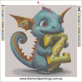 Dragon Alphabet letter Z … - Full Coverage of Diamonds - Made to Order