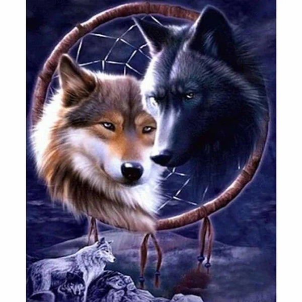 Dream catcher Wolves … Full Coverage of Diamonds - Made to Order