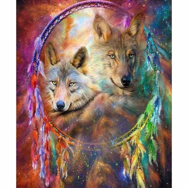 Dream catcher Wolves … Full Coverage of Diamonds - Made to Order