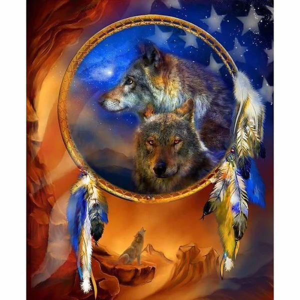 Dream catcher Wolves … Full Coverage of Diamonds - Made to Order