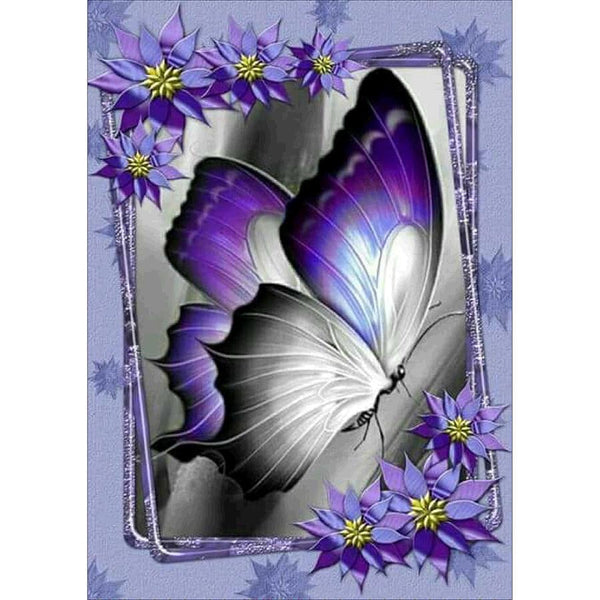 Purple butterfly  … Full Coverage of Diamonds - Made to Order - round or square - poured glue or Double sided Tape Adhesive - Australian Company