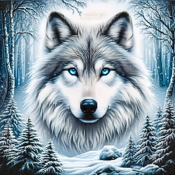 Winter Wolf … - Full Coverage of Diamonds - Made to Order - round or square - poured glue or Double sided Tape Adhesive - Australian Company