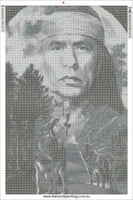 Wes Studi .. Dances with Wolves… Indian… Full Coverage of Diamonds - Made to Order - round or square - poured glue or Double sided Tape Adhesive - Australian Company