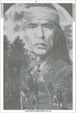 Wes Studi .. Dances with Wolves… Indian… Full Coverage of Diamonds - Made to Order - round or square - poured glue or Double sided Tape Adhesive - Australian Company