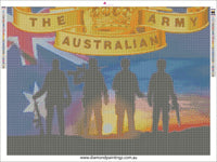 australian Army Anzac - lest we forget … Full Coverage of Diamonds - Made to Order