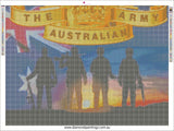 australian Army Anzac - lest we forget … Full Coverage of Diamonds - Made to Order