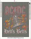 ACDC Music Band  hells bells … Full Coverage of Diamonds - Made to Order - round or square - poured glue or Double sided Tape Adhesive - Australian Company