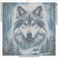 Winter Wolf … - Full Coverage of Diamonds - Made to Order - round or square - poured glue or Double sided Tape Adhesive - Australian Company