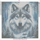 Winter Wolf … - Full Coverage of Diamonds - Made to Order - round or square - poured glue or Double sided Tape Adhesive - Australian Company