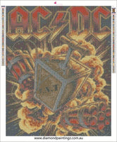 ACDC # 3 diamond painting * Made to order … ACDC # 3 - Full Coverage Of Diamonds