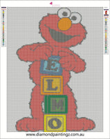 Elmo … Full Coverage of Diamonds - Made to Order - round or square - poured glue or Double sided Tape Adhesive - Australian Company