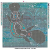 Aboriginal Design platypus … - Full Coverage of Diamonds - Made to Order - round or square - poured glue or Double sided Tape Adhesive - Australian Company
