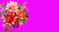 21 x flowers Custom stickers 5.5cm x 3cm